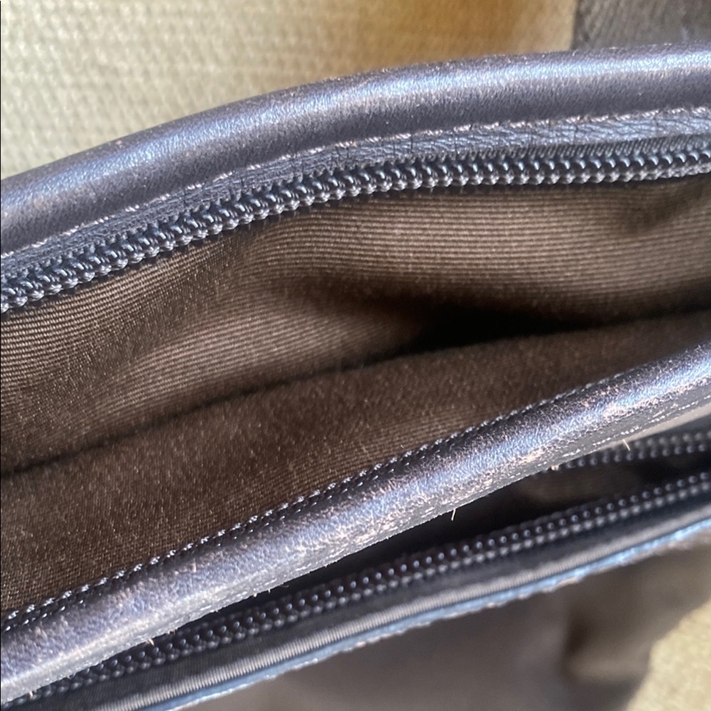 Coach Brown Messenger Bag with Woven Trim - Picture 10 of 12